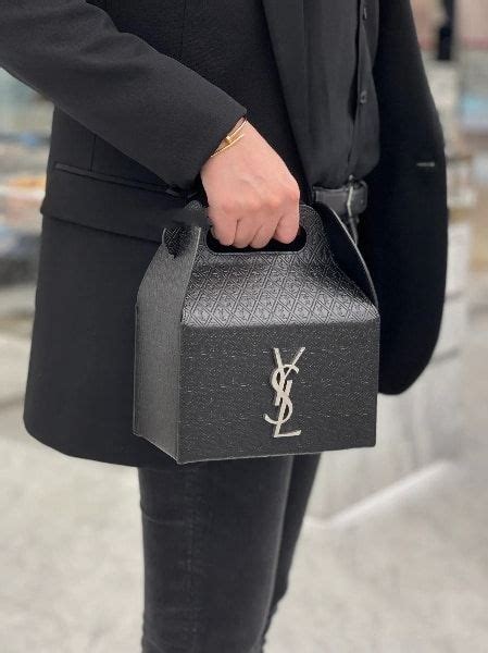 box ysl|YSL take away bag.